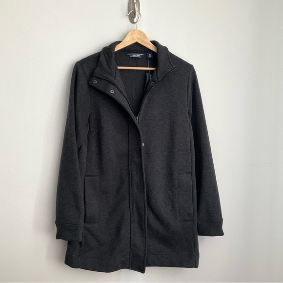Lands' End Jackets & Blazers - Lands' End Women's NWT Medium Charcoal Gray Fleece Zip Up Jacket
